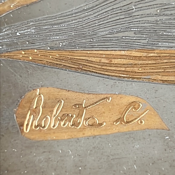 Vintage Elegant Gioiel Oro Tray Designed by Roberto C. Italy 24 K Inox 18/10 - Picture 3 of 16